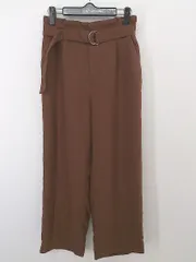 ◇ ◎ AG by aquagirl バックゴム タック スラックス パンツ サイズM ブラウン系 レディース E  【1304140013401】