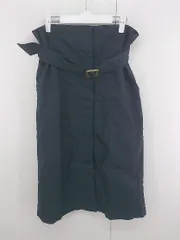 ◇ ◎ CIAOPANIC チャオパニック ベルト付 大人女子 ロング 台形 スカート サイズF ネイビー レディース E  【1306160024801】