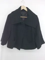 ◇ UNTITLED アンタイトル 大人女子 上品 長袖 ジャケット コート サイズ0 ブラック レディース P  【1308040008314】