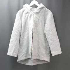 ◇ COMMECAISM コムサイズム フード取り外し可能　ノーカラー 長袖 コート サイズ11 グレー レディース E  【1307120006202】