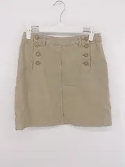 ◇ MACKINTOSH PHILOSOPHY カジュアル シンプル 無地 コーデュロイ ミニ 台形 スカート サイズ36 ベージュ系 レディース P  【1307060005501】