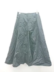 ◇ UNIQLO U ユニクロ ジップアップ ストレッチ 薄手 シンプル 膝丈 フレア スカート サイズ61ｘ88 ブラック レディース E  【1308160047002】