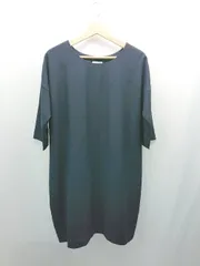 ◇ URBAN RESEARCH DOORS ポリエステル100％ 無地 綺麗め 薄手 七分袖 ロング ワンピース サイズONE ネイビー レディース E  【1308290046814】