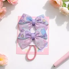 【ゆめかわ】リトルプリンセスのリボン ヘアゴム2個セット