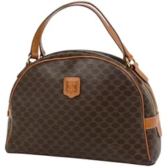 セリーヌ CELINE マカダム柄 ハンドバッグ ロゴ ハンドバッグ コーティングキャンバス ブラウン レディース 【中古】