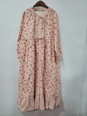 glass rockピンク 花柄 ロング ONE PIECE ルームウェア