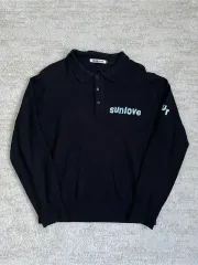 L サンLOVE ポロ ニット カラ Tシャツ ほぼ新品