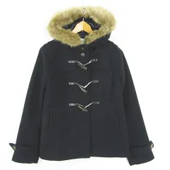 アースミュージック&エコロジー EARTH MUSIC & ECOLOGY ダッフルコート ストレッチ レーヨン M ネイビー kz13834