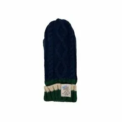 婦人用手袋 ケーブル無地ミトン ネイビー/NV3 003370319