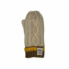 婦人用手袋 ケーブル無地ミトン ベージュ/BE2 003370319