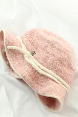 (F) ダックス 帽子 ブークレ ピンク 冬 バケットハット -27C8