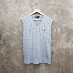 ポロ ラルフローレン ケーブル編み ニット ベスト F サイズ