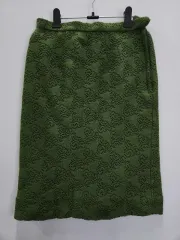ヴィンテージ Y2K グリーンレイ ジャカード エスニック スカート