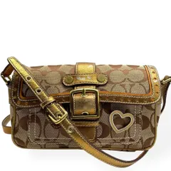 良品　COACH コーチ　ショルダーバッグ　キャンバス　レザー　ソーホー９