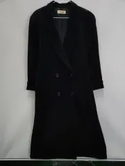 ヴィンテージ ラグジュアリー ダブルブレスト ウール ロングコート F