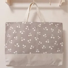 sale ハンドメイド さくらんぼ柄 手提げ袋 着替え袋 上履き入れ 3点セット