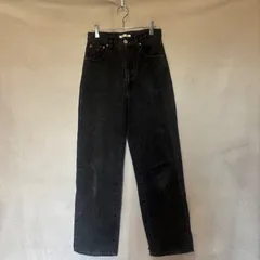 moussy マウジー デニムパンツ HW COLOR LOOSE STRAIGHT ブラック レディース 2 010DSS11-0200 020 USED