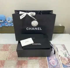 シャネル 靴 ボックス (30.5x20.5x10) + ダスト + バインダー リフィル + BOOK + お買い物バッグ