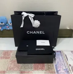 CHANEL シャネル 靴ボックス (29.5x17.5x9.5) + ダスト + BOOKLET + お買い物バッグ