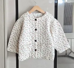 サラダマーケット コットン小花キルティングジャケット 110