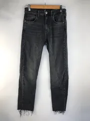 ZARA 切りっぱなしジーンズ レディース 38 ブラック 4071202601050028