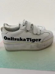 Onitsuka Tiger オニツカタイガー 厚底スニーカー ベルクロ ホワイト 23.5cm レディース プラットフォーム