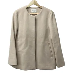 ビューティアンドユース ユナイテッドアローズ コート レディース - ライトベージュ 長袖/ショート丈/ノーカラー/冬