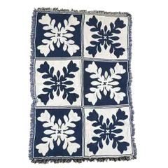 vintageラグ ブランケット マルチカバー タペストリー フラワー 花 パターン シルエット Rug Throw Blanket Pattern Silhouette 2414
