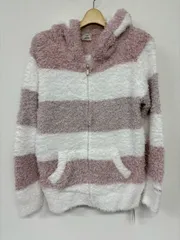 gelato pique ジェラートピケ もこもこ ボーダー パーカー ピンク×ホワイト Fサイズ 新品 タグ付き