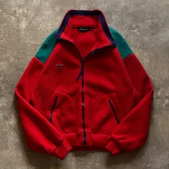 90年代 90s Columbia コロンビア フリース ジャケット 赤 レッド ターコイズ USA製 アメリカ製