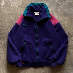 90年代 90s Columbia コロンビア レディース フリース ジャケット 紫 パープル ピンク ターコイズ USA製 アメリカ製