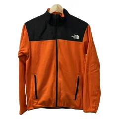 THE NORTH FACE(ノースフェイス) ブルゾン サイズM メンズ - オレンジ×黒 長袖/フリース/春/秋
