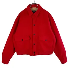 USA製90s00sポロバイラルフローレンPolobyRalphLaurenチンストラップ付メルトンウールジャケットブルゾンショート丈ダッフルライクジャケット赤レッド無地Y2Kレトログランパコアゆるダボオーバーサイズvintageヴィンテージ51112