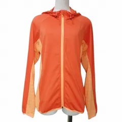 ナイキ NIKE ドライフィット パーカー ジップアップ スポーツウエア ジャージー素材 長袖 メッシュ切替 ロゴ ワンポイント S オレンジ X