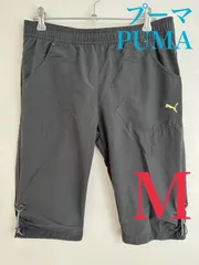 プーマ PUMA ハーフパンツ 829221 ロゴ刺繍 ナイロン混 グレー M レディース スポーツウェア