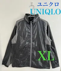 1/31まで！15%OFFクーポン配布中🎉 ユニクロ ULIQLO ジャケット ウィンドブレーカー メンズ LL トレーナー シャカシャカ 薄手 ブラック 黒 XL アウター 上着 防寒 冬 フード付き