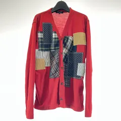 【中古】COMME des GARCONS HOMME AD2014 パッチワークカーディガン サイズS レッド HN-T015 コムデギャルソンオム[17]のサムネイル