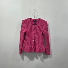 ポロ ラルフローレン ガールズ ケーブル ニット カーディガン 5