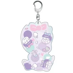 おそ松さん×サンリオキャラクターズ アクリルキーホルダー 一松×ニャニィニュニェニョンのサムネイル