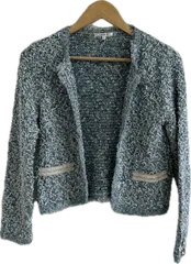 Z1716 【美品】LOUNIEルーニィ　カーディガン　アウター　ブルー　レディース　Fサイズ