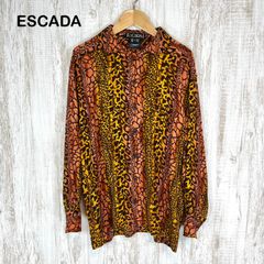 ESCADA アニマル柄 シルク長袖シャツ 派手柄シャツ - メルカリ