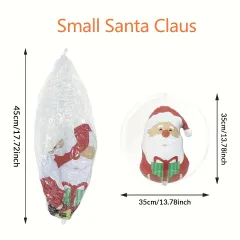 【巨大で可愛い】クリスマス デコレーションボール 23.6インチ インフレータブル PVC オーナメント 屋外装飾 吊り下げ式 童話テーマ 新年 パーティー【トランペットサンタ】