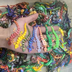 【鮮やか＆可愛い】3Dプリント ヤモリ 20個セット PLA素材 フラットオーナメント クリスマス/ハロウィン/イースター デコレーション コレクタブルフィギュア