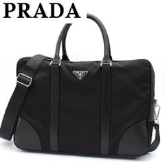 【美品】PRADA ビジネスバッグ ハンドバッグ 2way ナイロン レザー 黒