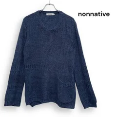 R2615/ nonnative ROAMER SWEATER ノンネイティブ リネン コットン ニット セーター ネイビー サイズ１のサムネイル