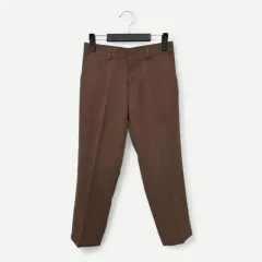 M ブラウン レディース ストレート スラックス パンツ デイリー カジュアル ファッション 面接