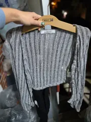 LESEN グレー ブラック カーディガン クロップド ニット 2点まとめ