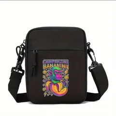イタリアンブレインロット　ショルダーバック　チンパンジーニバナニーニ　バック　黒　ブラック　キャラクター　カラフル　チンパンジー