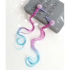 ☆ パープル ☆ Rora セレーナ パッチンどめ ２個セット Rora パッチン エクステ キッズ 2個セット セレーナ パッチン留め パッチンどめ ヘアピン パッチンピン 髪飾り つけ毛 つけげ 子供 子ども 可愛い 女の子 卒園式 入園式 入学式 卒業式