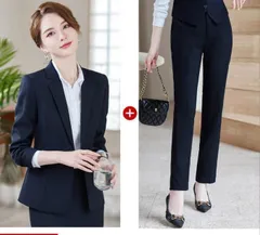 スーツ レディース フォーマル 卒業式 入学式 ママ リクルート 大きいサイズ セット 長袖 パンツスーツ 大きいサイズ